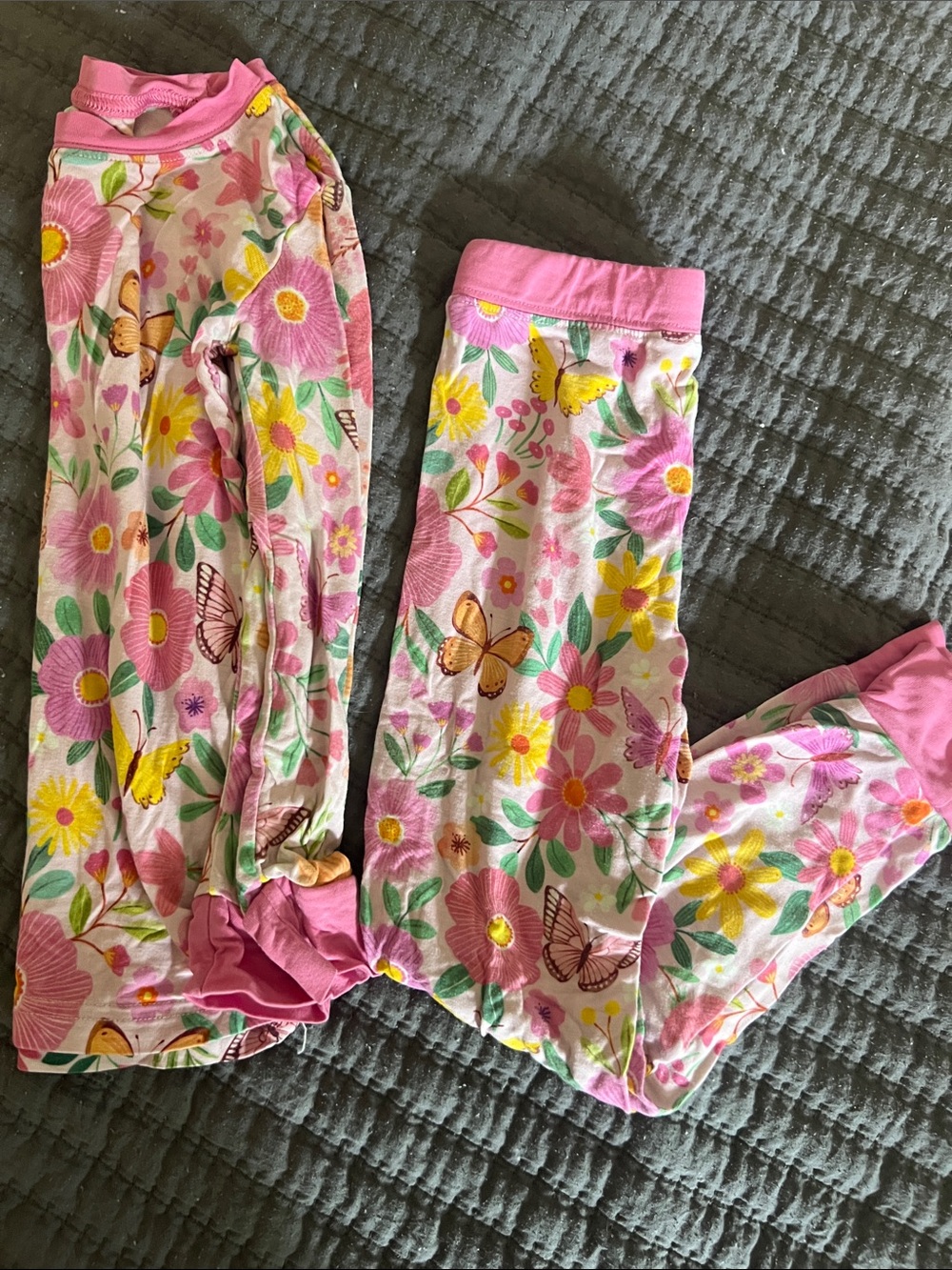 Little Sleepies Pink Floral & Butterfly Pajama Bottoms